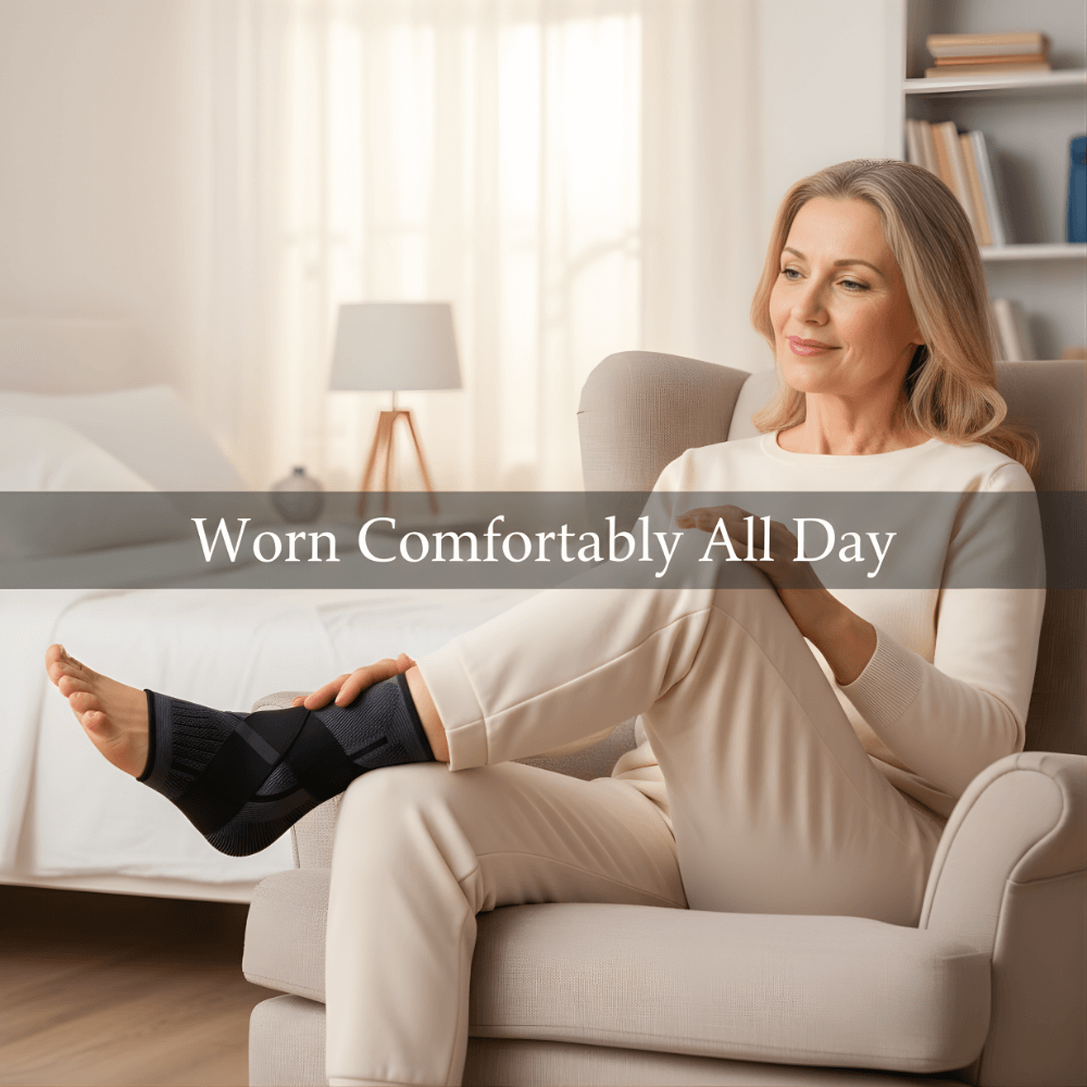 Adjustable Compression Ankle Support for Pain Relief & Stability