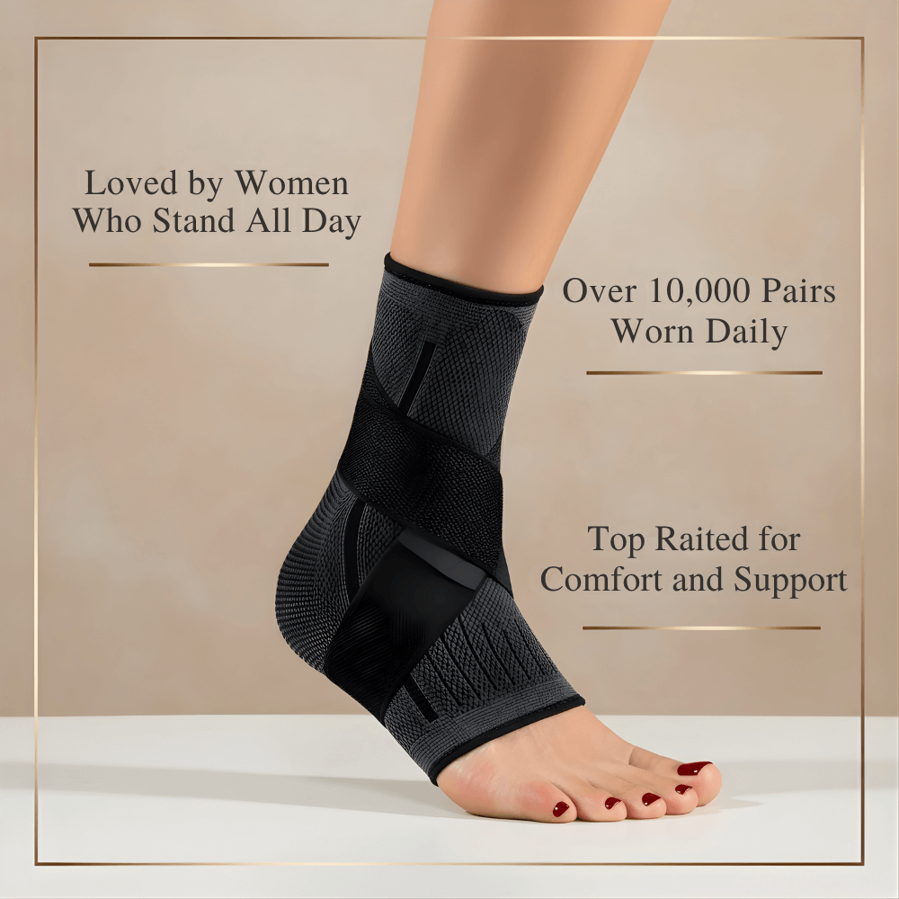 Adjustable Compression Ankle Support for Pain Relief & Stability
