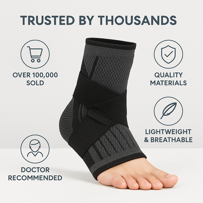 Adjustable Compression Ankle Support for Pain Relief & Stability
