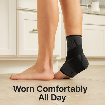 Adjustable Compression Ankle Support for Pain Relief & Stability
