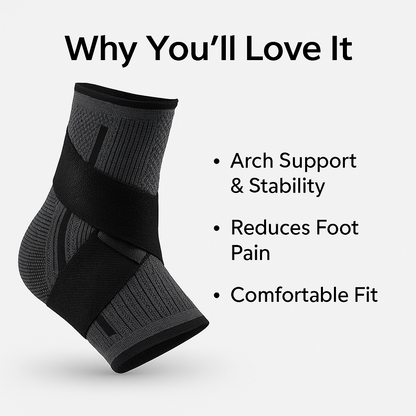 Adjustable Compression Ankle Support for Pain Relief & Stability